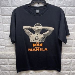 The Man from Manila Black T shirt Headbangers Tag Men size Medium NWOT